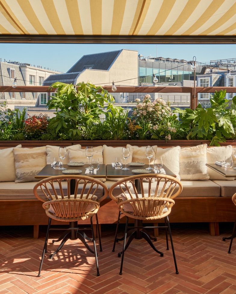 Yasmin Soho roftop balcony view at the restaurant